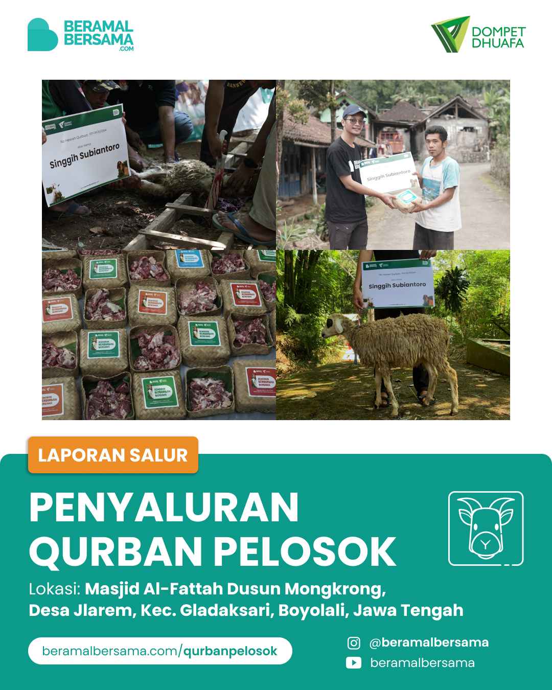 Semarak Qurban untuk Warga Daerah Pelosok Boyolali di Sekitar Masjid Al-Fattah 6