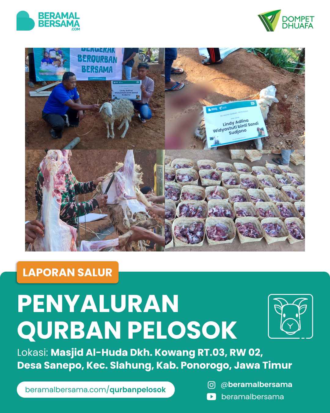 Semarak Salur Hewan Qurban Untuk Warga Masjid Al-Huda 4