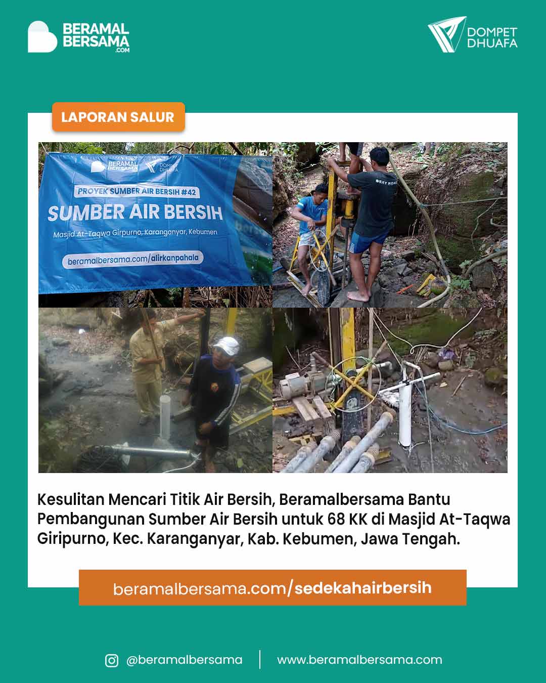 Sumber Air Bersih #42 Untuk Masjid At-Taqwa