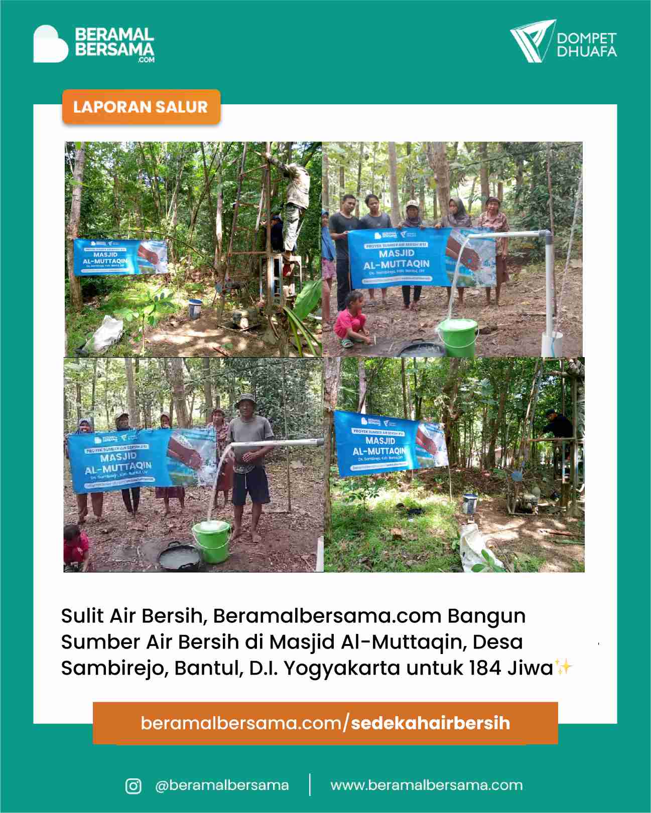 Sumber Air Bersih #51 Untuk Masjid Al-Muttaqin Bantul