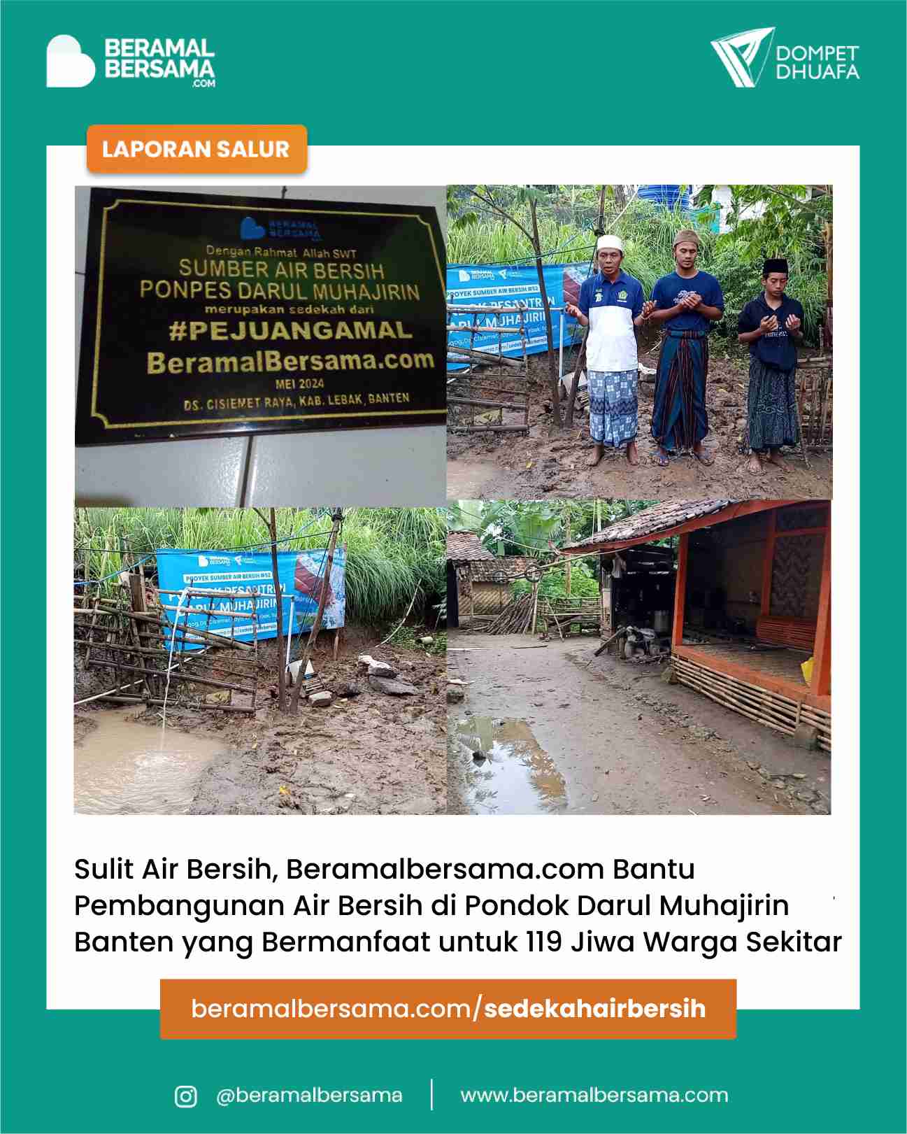 Sumber Air Bersih #52 Untuk Pondok Darul Muhajirin, Banten