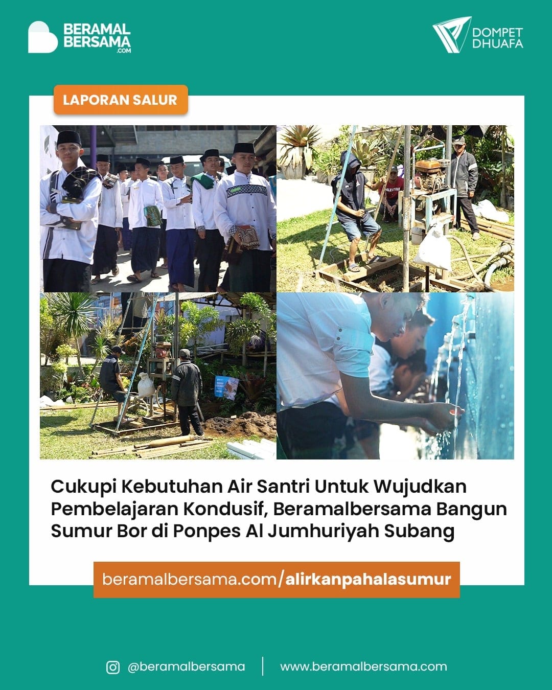 Sumur untuk Santri Pondok Al-Jumhuriyah