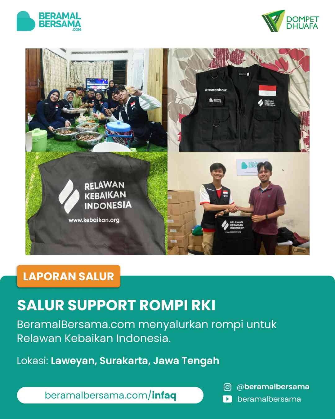 Support Agenda Kebaikan Bersama Relawan Berbagi