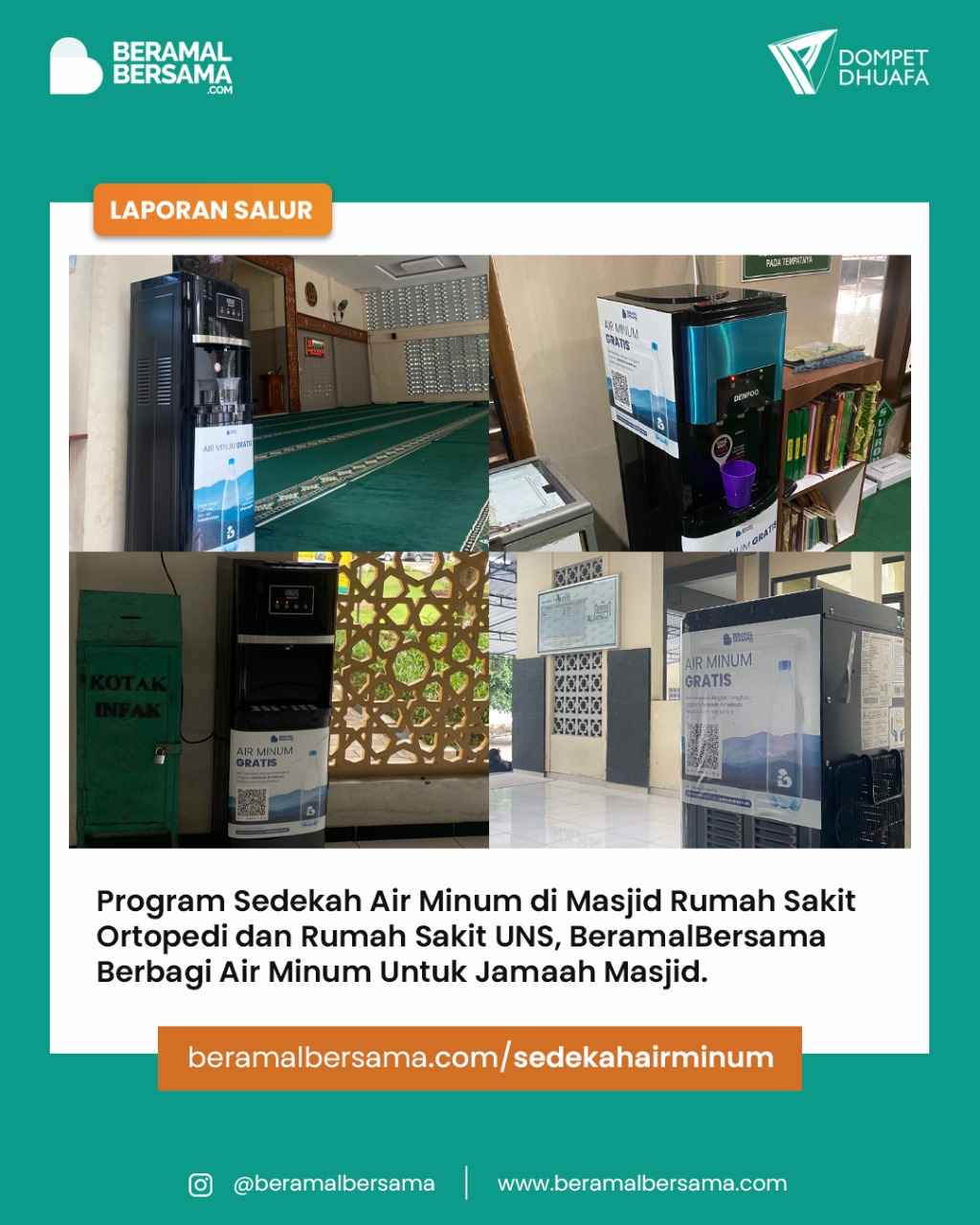 Support Kegiatan Ramadhan di Masjid Rumah Sakit UNS & Ortopedi dengan Berbagi Air Minum