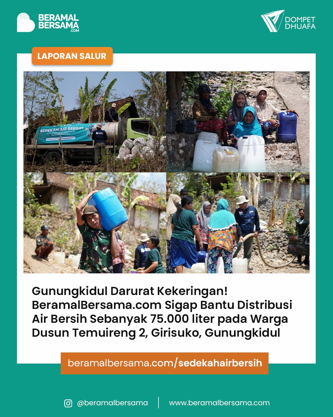 Tangki Air Bersih untuk Masyarakat Kekeringan Gunungkidul