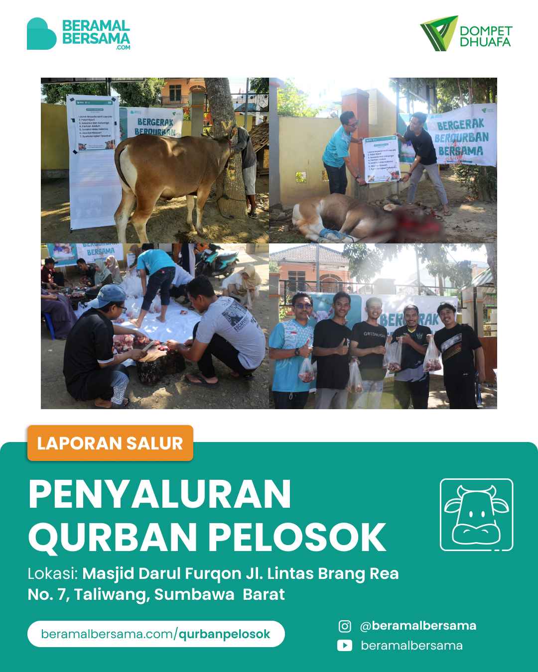 Tebarkan Bahagia Qurban hingga Masjid Darul Furqon Taliwang NTB 6