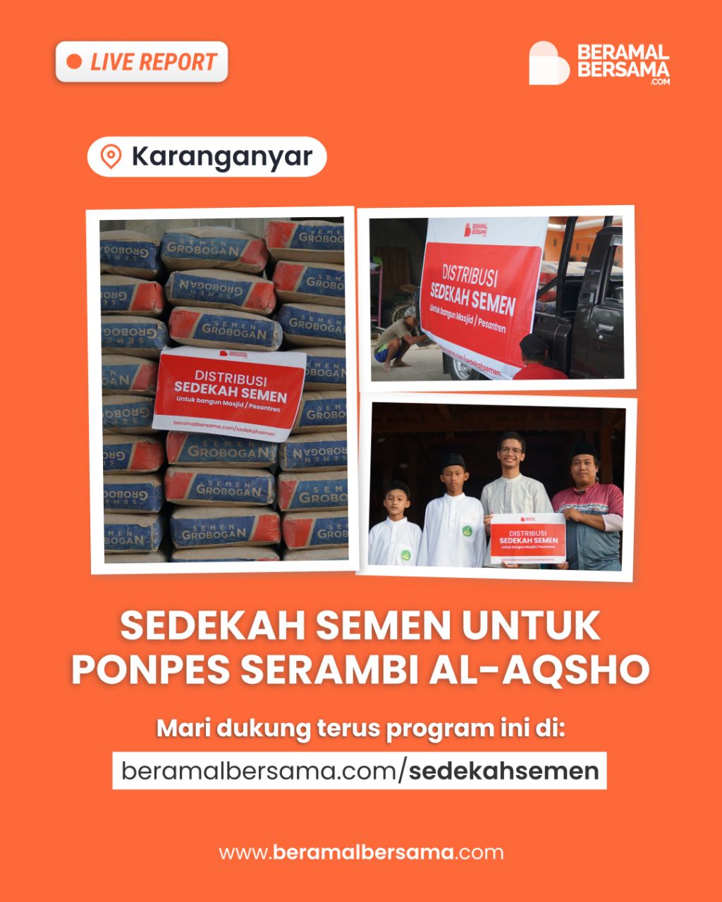 Mengalir Kebaikan dari Semen untuk Musholla Serambi Al-Aqsa