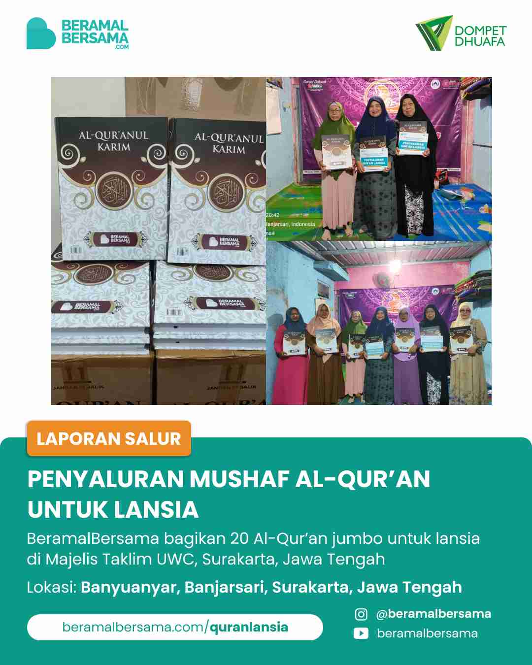 Mudahkan Lansia dalam Belajar Al-Quran Majlis Taklim UWC