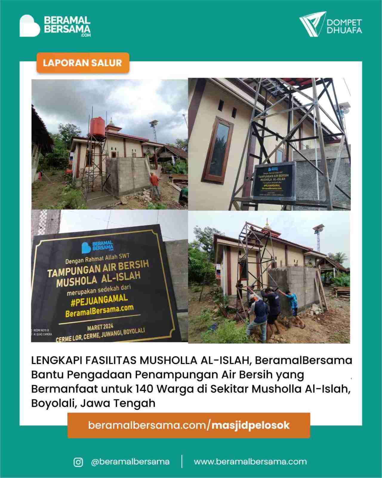 Pembangunan Tempat Penampungan Air Mushola Al-Islah Boyolali