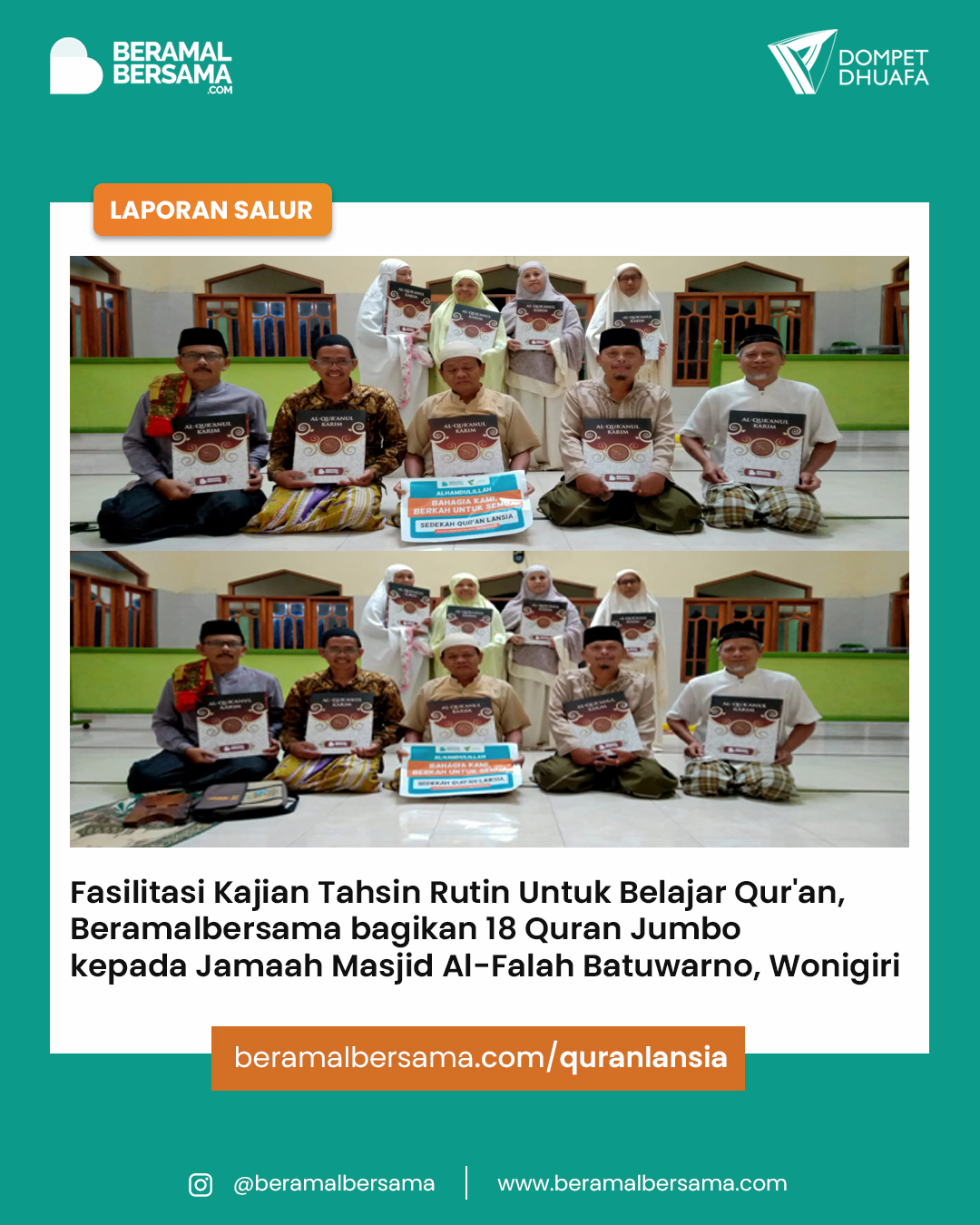 Quran Lansia untuk Jamaah Masjid Al-Falah Wonogiri