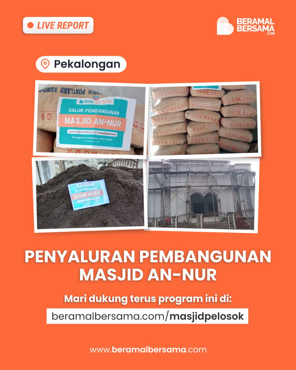 Semen untuk Masjid Pelosok Pekalongan