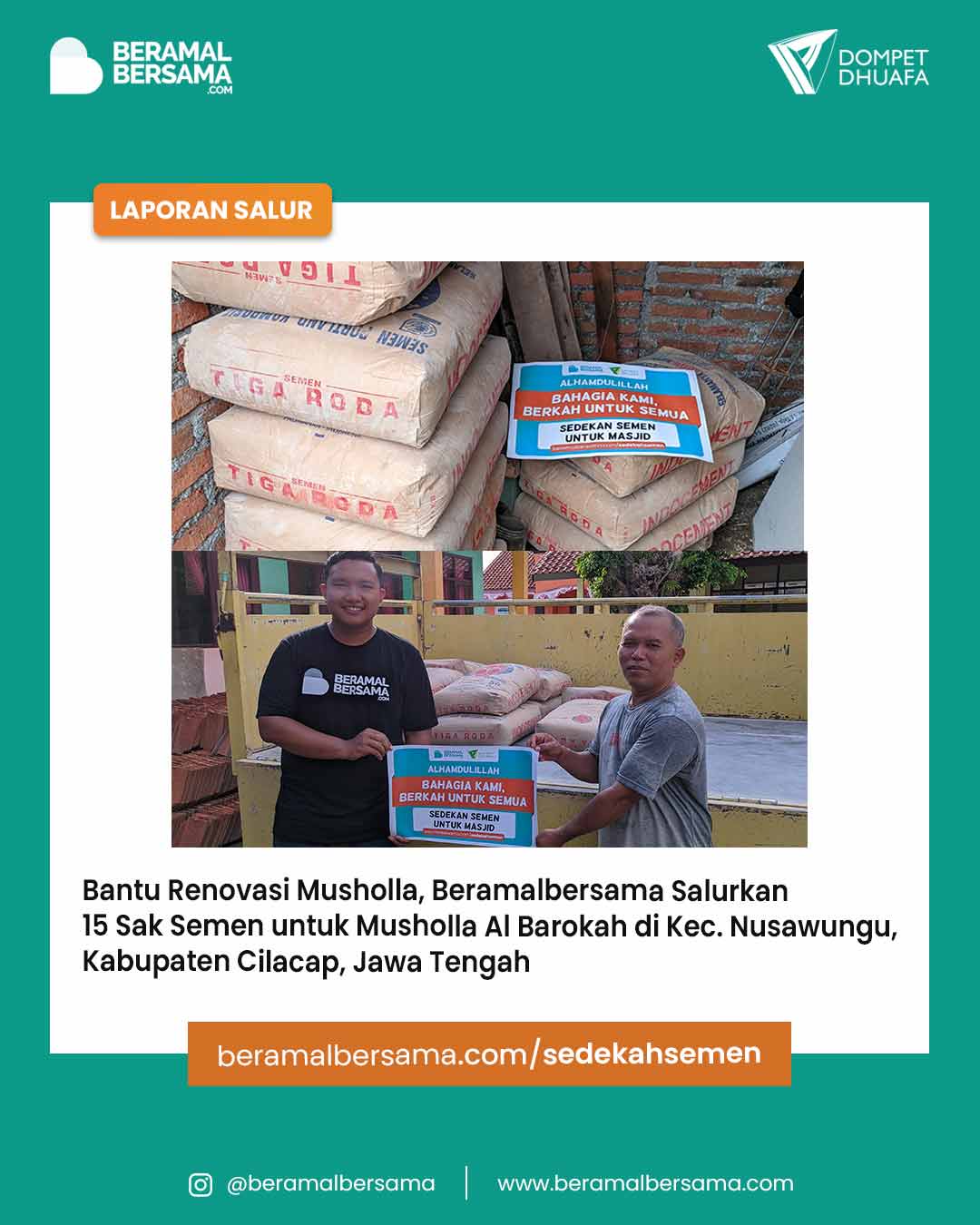 Semen Untuk Pembangunan Mushola Cilacap