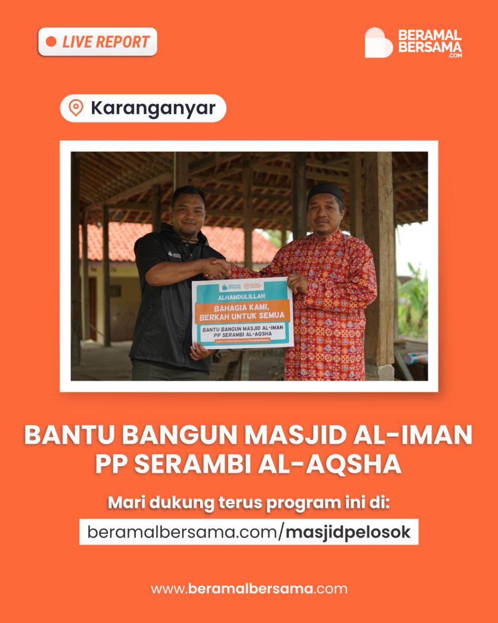 Sukseskan Pembangunan Masjid Al-Iman