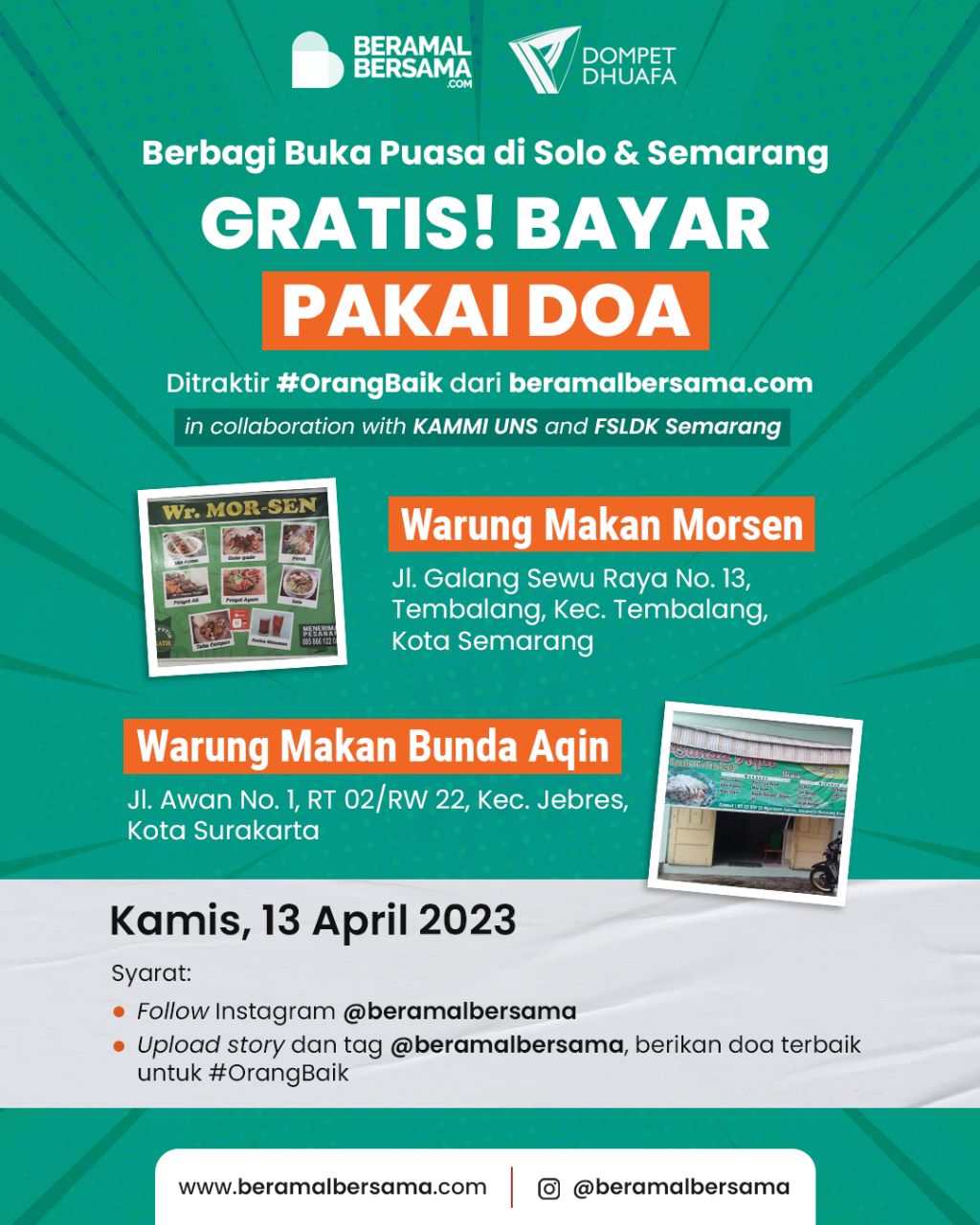Berbagi dan Borong Buka Puasa dihari Ke Dua Puluh Dua